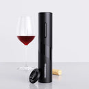 Abridor de Vinho Elétrico Preto com Saca-Rolhas Automático e Carregamento USB - Perfeito para Uso Doméstico e Eventos